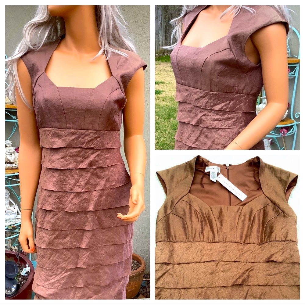 NWT ‘LONDON STYLE’ Tiered Ruffle Cocktail Dress